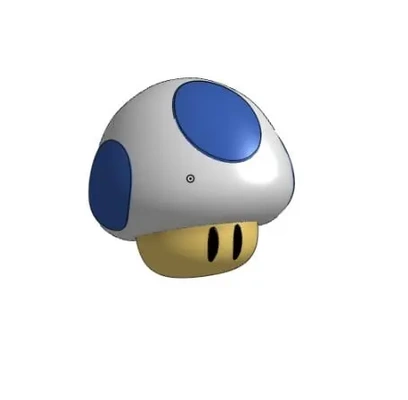 cute mario mushroom - 3d by reprops03 on thangs 3d print model - Mito3D