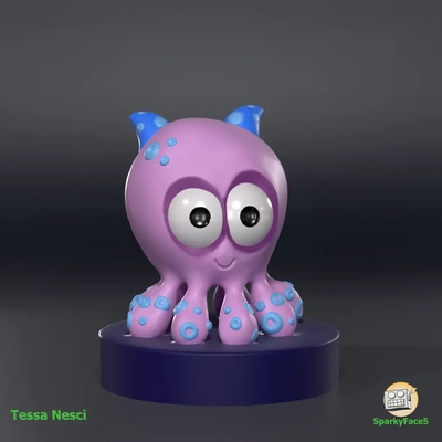 cute octopus - 3d by sparkyface5 on thangs 3d print model - Mito3D