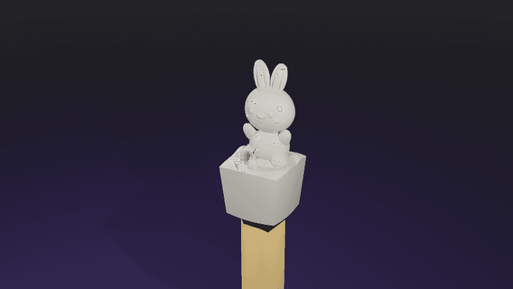 cute pencil top bunny - remix surprise easter egg spring mhvant 3d print model - Mito3D