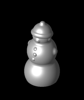 cute snowman asciencepotato 3d print model - Mito3D