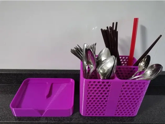 cutlery basket drainer - 3d by zer0s on thangs 3d print model - Mito3D