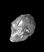 cyber skull flat 3d model thecreatorx3d thangs 3d print model - Mito3D