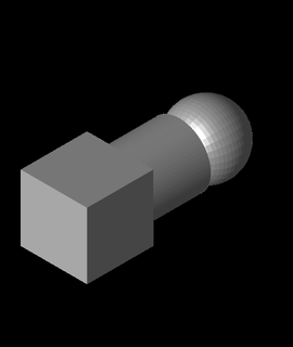 cylinder-sphere-cube test object 3d print model - Mito3D