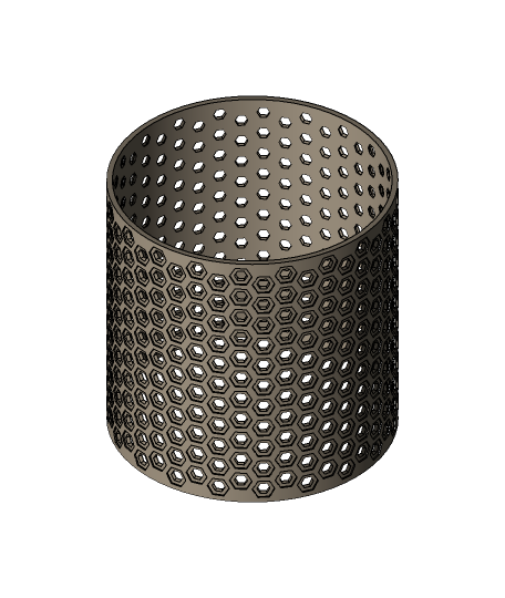 cilindro hexagonal patrón 3d modelo gracias 3D print model - Mito3D
