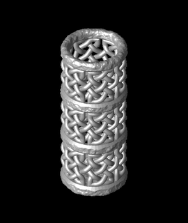 zylindrisch keltisch Knoten Vase verdreifachen Feld Zuhause Haus Garten 3d print model - Mito3D