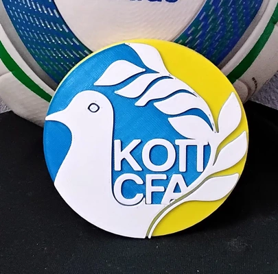 chypre football association coaster or plaque 3d by papawazzy créateur 3d print model - Mito3D