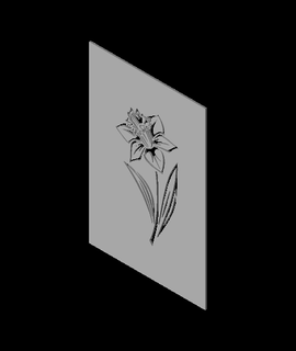 daffodil stencil lostlittlesheep 3d print model - Mito3D