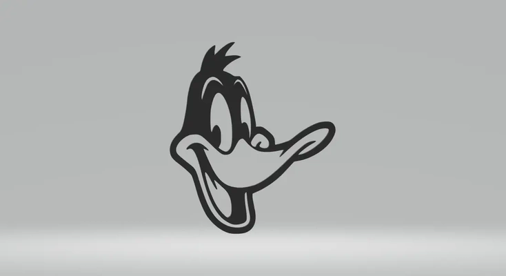 daffy duck cartoon 2d artstl - 3d by coruja on thangs 3d print model - Mito3D