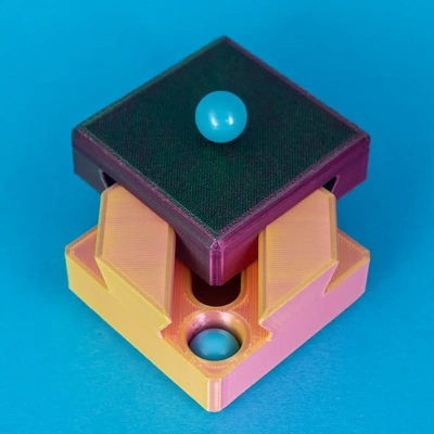 dastardly dovetail box small - 3d by on thangs dove tail impossible puzzle puzzles brainteaser brainteasers game games toy toys trick gag brain teaser marble marbles ball balls sphere spheres bead beads locking safe container no supports support free puzzlebox joint joinery illusion 3d print model - Mito3D