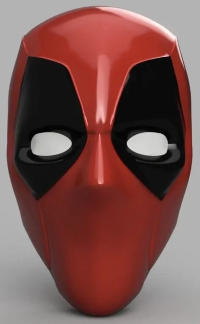 deadpool mask - 3d by villainous prop shop on thangs 3d print model - Mito3D