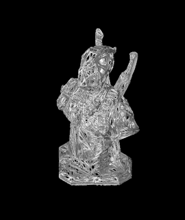 deadpool wireframe voronic remix 3d print model - Mito3D