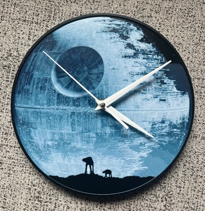 death star clock filament painting - 3d by ian smalley on thangs starwars deathstar art multicolor multicolour filamentswap filamentpainting hueforge 3d print model - Mito3D