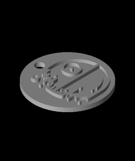 death star logo keychain design Hobbies & Games 3d print model - Mito3D