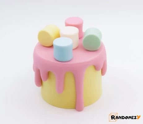decorative box cake small marshmallow - 3d by randomizy on thangs birthday celebration no support print in place toppings free customizable jewelry gift decoration sweet design anniversary event bday store partythangs zbrush 3d print model - Mito3D