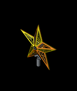 decorativo Navidad árbol estrella ensamblar 3d modelo gracias 3d print model - Mito3D