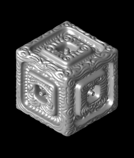 décoratif filigrane cube machenna56k arts divertissement 3d print model - Mito3D