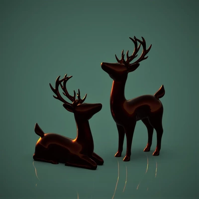 deer -standing - 3d by chelscct chelseycreatesthings on thangs elk reindeer christmas animal 3d print model - Mito3D