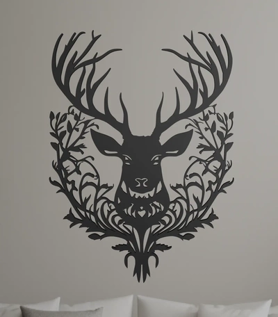 deer wall art - 3d by ri0m0 on thangs 3d print model - Mito3D