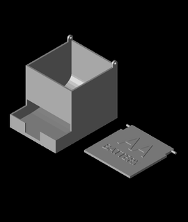 Design aa Batterie Box 3d print model - Mito3D