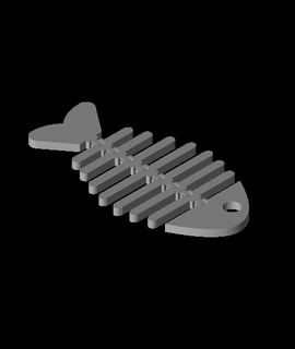 conception articulé poisson Skelton agiter 3d print model - Mito3D