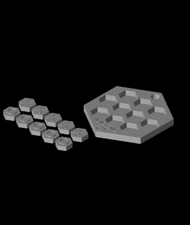 design honeycomb tic tac toe 3d print model - Mito3D