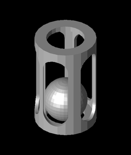 designed ball jail fidget toy 3d print model - Mito3D