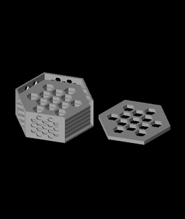 designed honeycomb coasters 3d print model - Mito3D