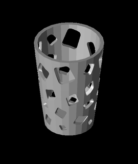 designed pen holder cup Gridfinity 3d print model - Mito3D