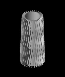 progettato zigzag vaso robodesign 3d print model - Mito3D