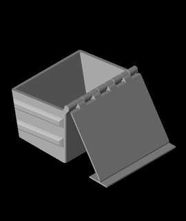 escritorio contenedor basura compartimiento impresión sitio negocio industrial 3d print model - Mito3D