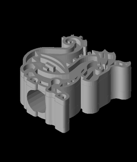 detailliert Drachen Stroh Topper 3d print model - Mito3D