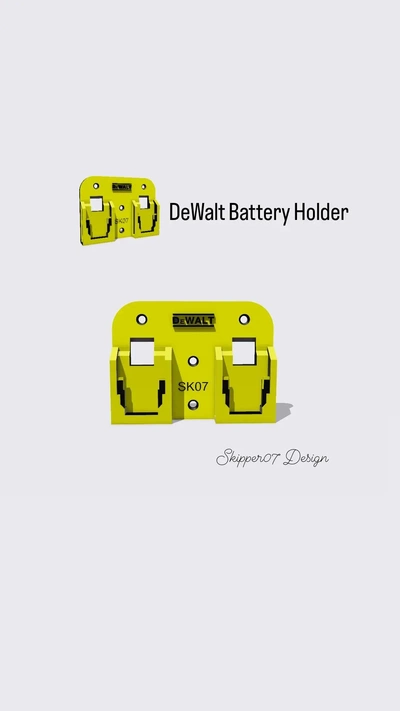 dewalt batteria titolare supporto x2 stl 3d by skipper07 on grazie casa giardino miglioramento costruzione energia utensili 3d print model - Mito3D