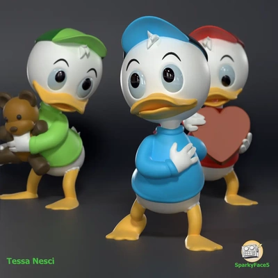 dewey duck - 3d by sparkyface5 on thangs 3d print model - Mito3D