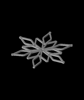 diamant gemme flocon neige ornement Accueil maison jardin 3d print model - Mito3D