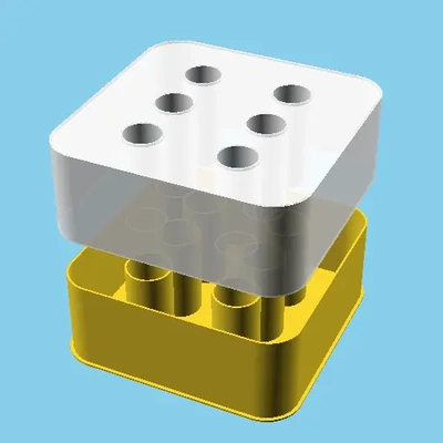 dice face 6 nestable box v1 - 3d by ppac on thangs 3d print model - Mito3D
