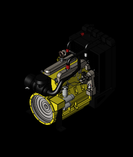 diesel térmico motor rmico di 3d modelo gracias 3d print model - Mito3D