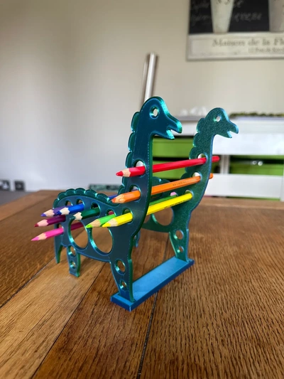 dino bleistift bank schule 3d by theethetree on danke 3d print model - Mito3D