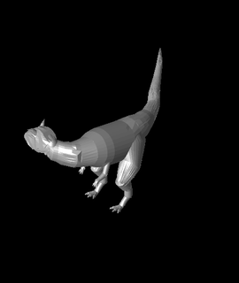 dinosaur carnotaurus 3d model hectic thangs 3d print model - Mito3D