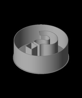 disc question mark nestable box 3d print model - Mito3D
