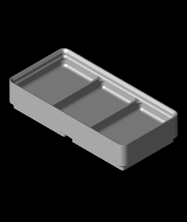 diviseur boîte 2x1x2 3 compartmentstl 3d print model - Mito3D