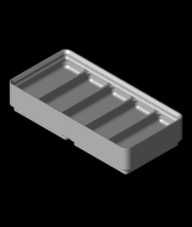 divisor caja 2x1x2 5 compartmentstl 3d print model - Mito3D