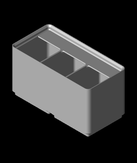 divider box 2x1x6 3-compartmentstl 3d print model - Mito3D
