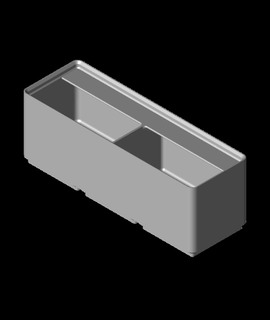 divider box 3x1x6 2-compartmentstl 3d print model - Mito3D