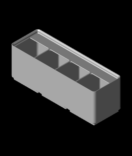 divider box 3x1x6 4-compartmentstl 3d print model - Mito3D