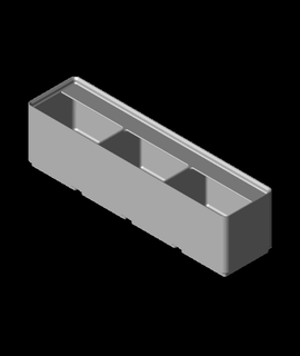 divider box 4x1x6 3-compartmentstl 3d print model - Mito3D