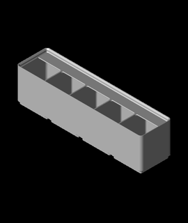 divider box 4x1x6 5-compartmentstl 3d print model - Mito3D