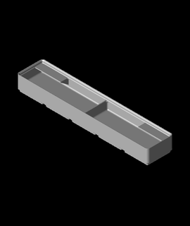 divider box 5x1x3 2-compartmentstl 3d print model - Mito3D
