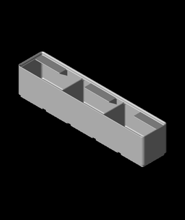 divider box 5x1x6 3-compartmentstl 3d print model - Mito3D