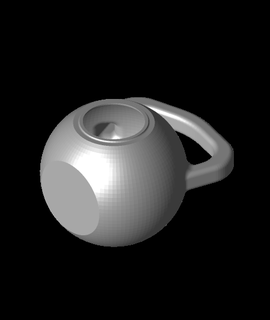 diy concrete kettlebell shell glytch Health & Fitness 3d print model - Mito3D