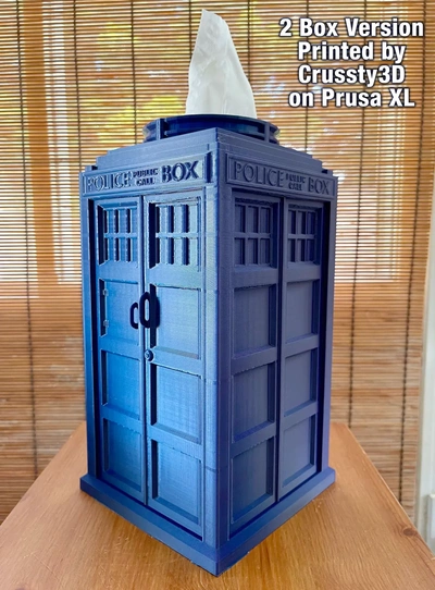 doctor who tardis tissue box cover - 3d by fixumdude on thangs 3d print model - Mito3D